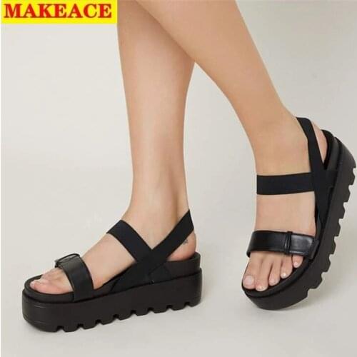 Womens Sandals 2021 Summer New Platform Womens Shoes Fashion Open Toe Soft Sole Outdoor Casual Shoes Beach Party Slippers