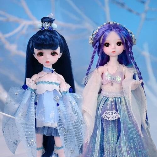 Dream Fairy 1/6 BJD Doll Princess Dress 28CM Ball Jointed Doll Full Set Including Clothes Shoes DIY Toy Dolls Gift for Girls