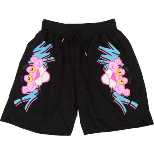 BG Basketball shorts Pink Panther Embroidery sewing Zip pocket outdoor sport big size various styles black sandbeach shorts