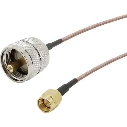 SMA Male to UHF Male PL-259 PL259 Plug connector RF Coaxial Coax RG316 Cable Jumper Pigtail Crimp Adapter RG-316 Extension 1M