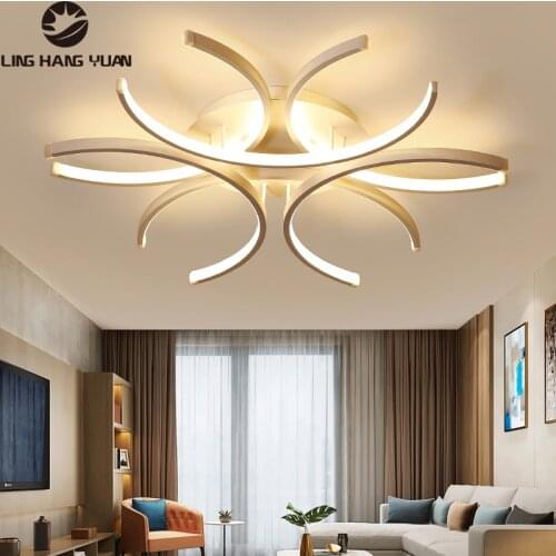 Surface Mount Modern Led Ceiling Lamp White Decoration Chandelier Ceiling Light for Living room Bedroom Dining room Kitchen Lamp