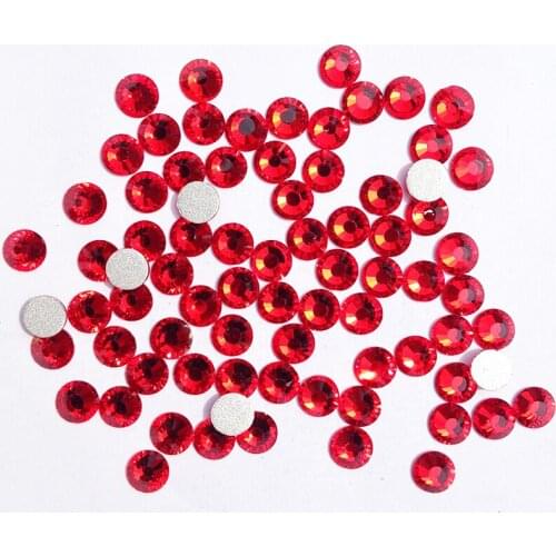 High Quality Crystal Rhinestone ss3 to ss30 Siam Flat Back Strass Nail Art Glue On Non Hotfix Rhinestones