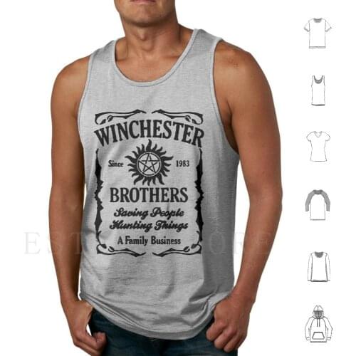 Supernatural Tank Tops Vest Saving People Killing Things Family Business Spnfan Love Sam Dean Winchester Brothers Ghosts