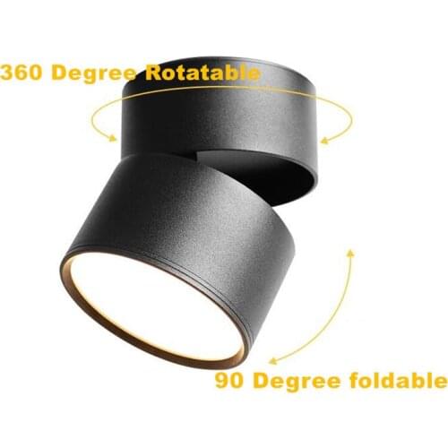 Surface Mounted Led Downlights 15W 20W LED Ceiling Lamps Adjustable Rotatable 360D LED Track Light Rail Spotlight for Home Shop