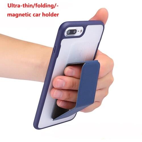 Generic Mobile phone buckle ring buckle desktop stand lazy watch TV ultra-thin portable support frame car magnetic back stickers