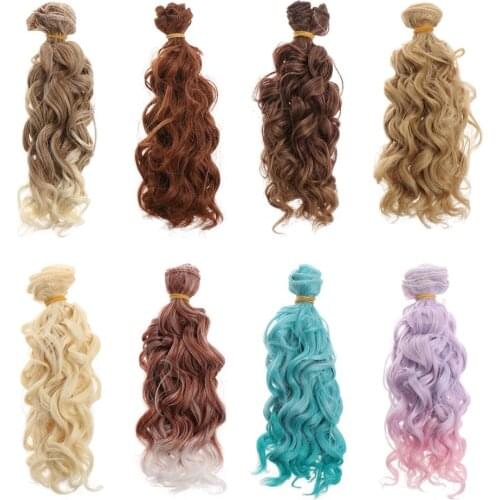 15*100cmScrew Hair Extensions Wefts Accessories Tresses Curly All Dolls Toys Wig DIY Heat Resistant Fiber Synthetic WigAllaosify