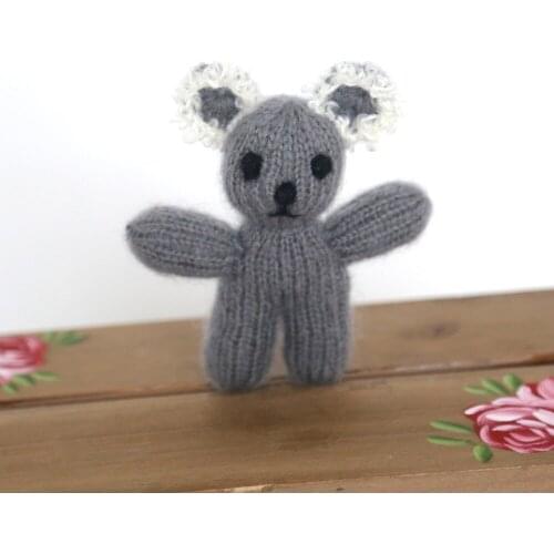 Knitted Koala Bear toy Teddy Koala Photography props Newborn Photo Animal Stuffed Bunny Christmas gift