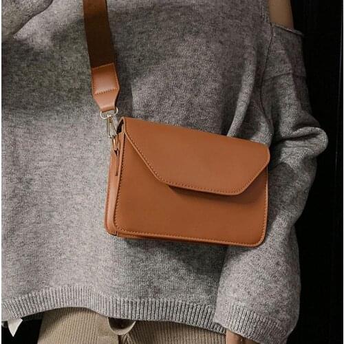 Fashion flap crossbody bags for women PU leather small square bag clutches casual shoulder messenger bag small handbags