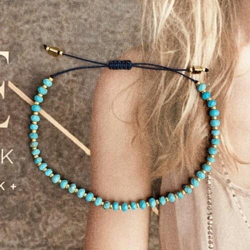 High Quality Natural Stone Thin Bracelet Beads Crystal Bracelets For Women Handmade Simple Miyuki Jewelry Pulsera