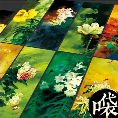 1pcs koudai bookmarks wholesale ancient style Chinese style wind on flowers open bookmarks 9 sheets