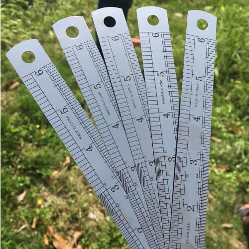 15cm steel ruler 15 cm metric imperial learning stainless steel steel ruler 150mm steel ruler wholesale