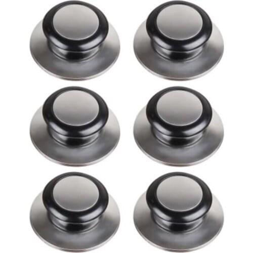 6Pcs Pot Lid Knob Pan Lid Holding Handle Universal Kitchen Stainless Steel Cookware Lid Replacement Knob