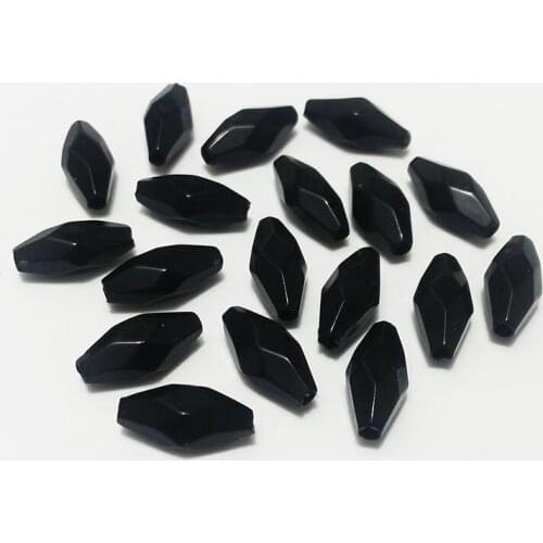 BEAUCHAMP Acrylic Black Loose Beads Findings Tassels Chandelier Jewelry Necklace Earrings Bracelet Making Accessories DIY