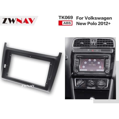 ZWNAV Car Double Din Frame radio Fascia Panel DVD Dash Interior Trim for Volkswagen new POLO 2012 2013 2014 2015 2016 2017 2018