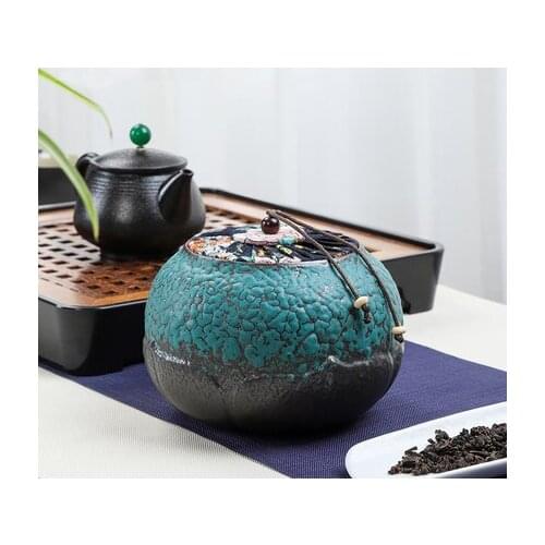 Tea Pot Ceramic Sealed Tank Tea Storage Tank Tea Pot Small Large Mousehold Tea Bucket Tea Pot