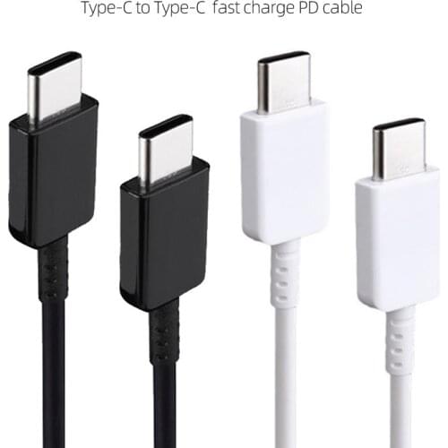 Original Samsung Galaxy S10e S8 S9 Plus USB C To Type C Fast Charging Data Cable For S8 S9 plus A80 A70 A60 A50 Dual Type C Wire