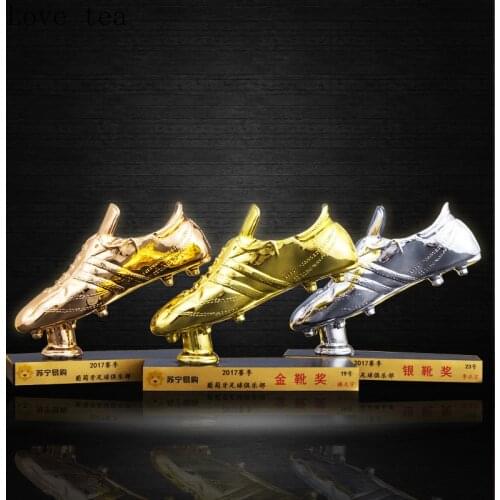 European Golden Resin Football World Cup Golden Boots Customized Gifts Sports Series Fans Trophies Champion Prizes Souvenirs