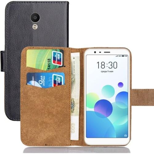 For M8c Meizu Case 5.45" 6 Colors Flip Fashion Soft Leather Meizu M8c Cases Exclusive Phone Cover Cases Wallet