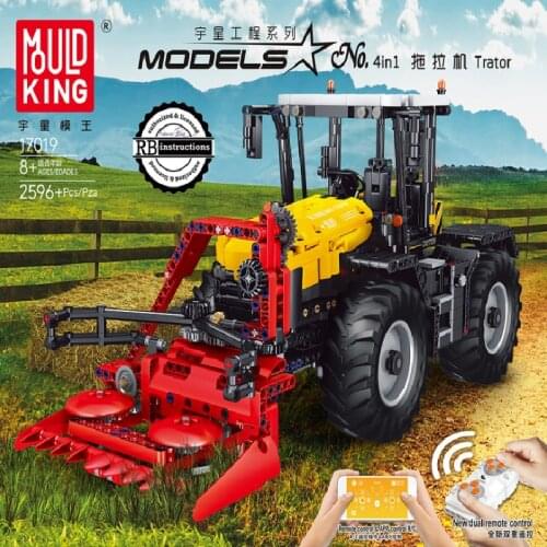 MOULD KING MOC RC Car High-Tech Truck Tractor Fastrac Set Building Blocks Stacking Bricks Kids Educational Toys Christmas Gifts