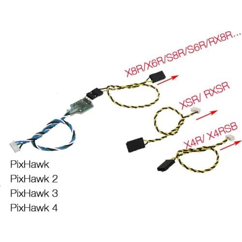 FrSky Telemetry Converter Cable Pixhawk to Horus X10S X12S & Taranis X9DP QX7/X7S thru Smart Port receiver X8R/X4RSB/R-XSR