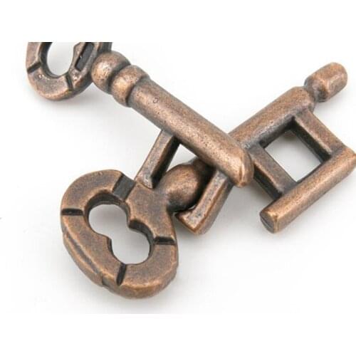 Intelligent Lock Toy High Quality Brain Development Alloy Key Ring Puzzle Game Childrens Kid IQ Thinking Test Key Puzzle