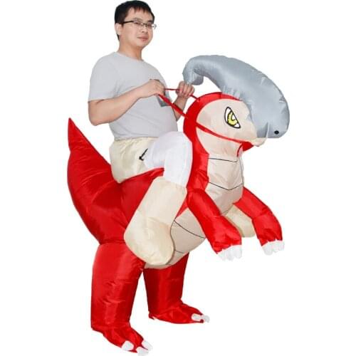 Parasaurolophus T-REX Inflatable Dinosaur Costume Party Costume Women Halloween Costumes for Men Adults Animal Cosplay Costume