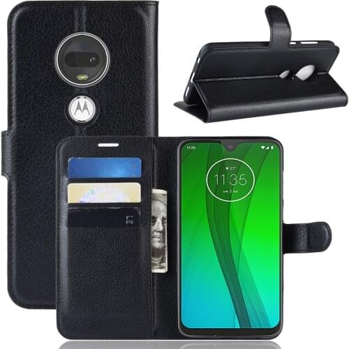 50pcs/lot litchi Lychee Wallet Leather TPU Case For Moto G7 G6 plus E5 Play GO power P40 European USA one version