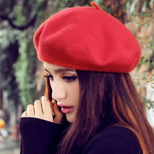 HOT!!! New Arrival Fashion Women Classic Wool Felt Warm French Beret Hat Beanie Pure Color Sweet Mini Cap Wholesale Dropshipping