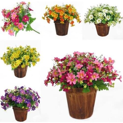 1 Bouquet 28 Heads Artificial Fake Cute Flower Home Wedding Garden Decor
