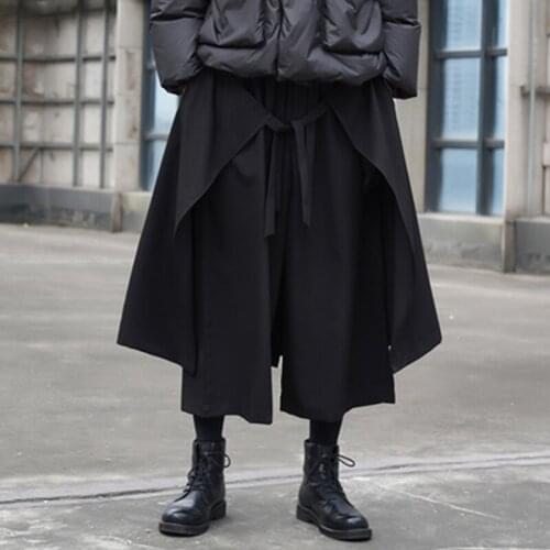 Loose-fitting Yamamoto skirts, loose-fitting mens INS, dark Japanese personalities, saggy pants, narrow-cut pants, wide-legged