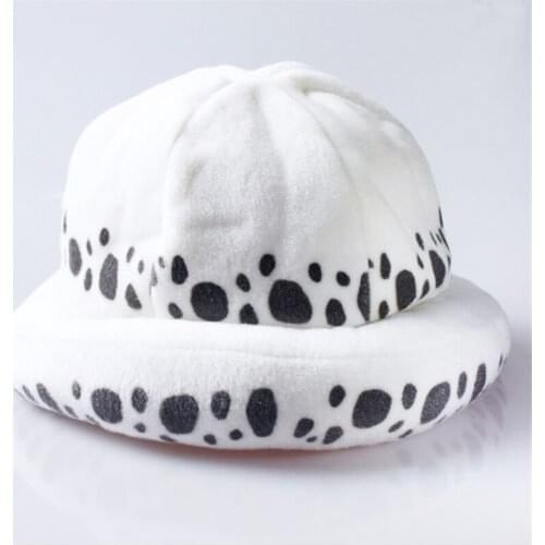 1pcs Anime One Piece Death Surgeon Plush Hat Trafalgar Law Cosplay Cap Costume Prop Decor for Women Men Christmas Gift