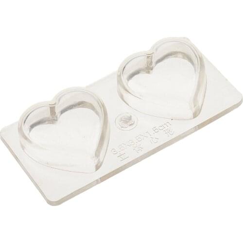 PC Plastic 3D Love Heart Candle Mold Chocolate Sugar Cake Soap Resin Clay Mould DIY Craft Handmade Tool