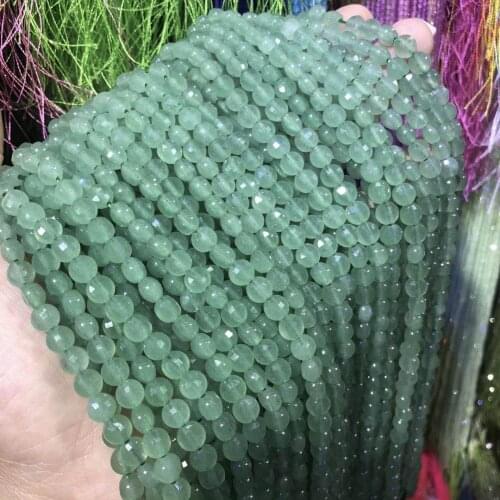 Natural Stone Loose Beads Oblate Faceted Crystal Agates Amazonite Stone Charms For Jewelry Making Necklace Bracelet Gift