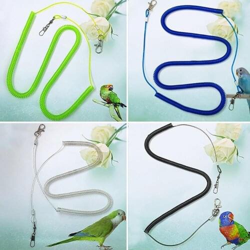 Parrot Bird Durable Leash Flying Training Rope Straps Parrot Cockatiels Starling Budgie Blue Adjustable Long Rope Traction Belt