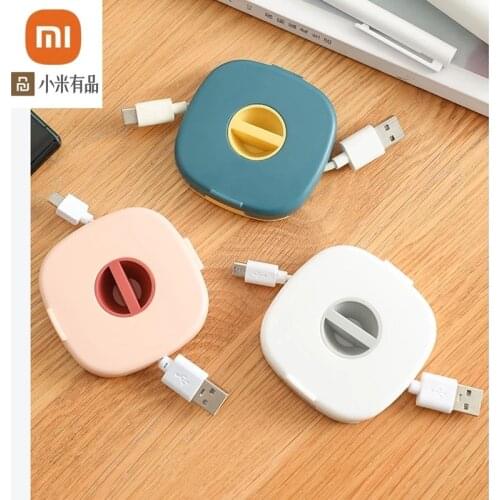 Xiaomi youpin rotatable headphone cable storage box multi-function winder mobile phone seat number retractable