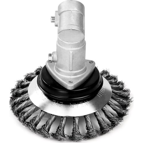 Durable 6 Inch Grass Trimmer Head Eyelet Steel Wire Trimming Head Rusting Brush Grass Weed Cutter for Lawn Mower Garden Tools