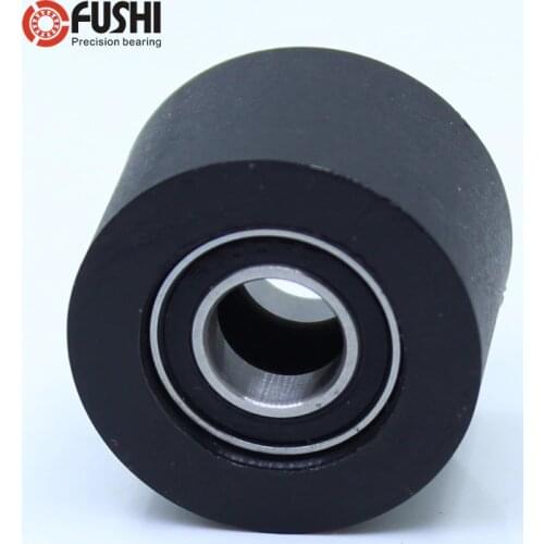 PU MR84 bearing 4*15*26 mm Shaft 4mm PU Pulley Roller With Two Bearings double bearing for Drawing machine