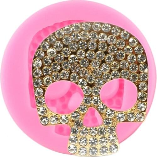 Skull Silicone Mold Halloween Cupcake Topper Fondant Molds Cake Decorating Tools Jewelry Resin Candy Chocolate Gumpaste Moulds