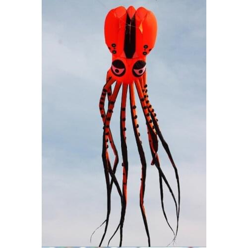Outdoor octopus soft kite Single line kite rainbow inflatable show kite wind sock Outdoor children games fluger wind pointer