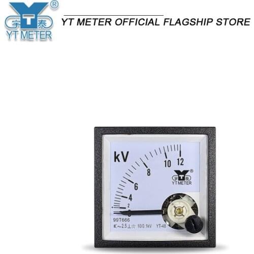 Yt48 AC 100V input display high voltage voltmeter 3KV 6kV 10kV 12kV 20kV 24kV 40kV cannot be used directly, voltage transformer