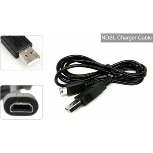 BAAQII USB Charging Charger Cable for Nintendo DS Lite NDSL Transmits the Data 119CM Black Easy to Carry Durable in Use GA0212