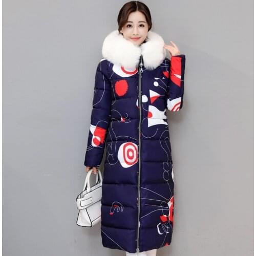 Invierno Mujer Parkas 2020 Womens Fur Collar Winter Coat Female Hooded Jackets Padded Ladies Coats Abrigo Mujer WXF348 s