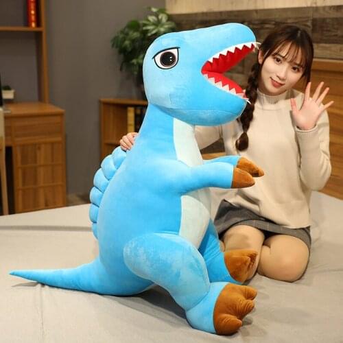 1pc 90/110CM Huge Size Tyrannosaurus Rex Dinosaur Plush Toys Spinosaurus Stuffed Soft Simulation Dolls for Boys Kids Gifts