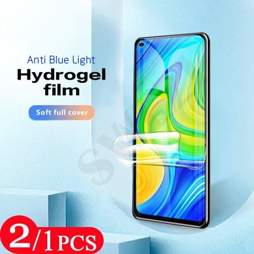 2/1Pcs full cover for Redmi note 10 pro Max 5G 10S 9 9S 9T 8 8T 7 7S hydrogel film 10X 4G phone screen protector film Not Glass