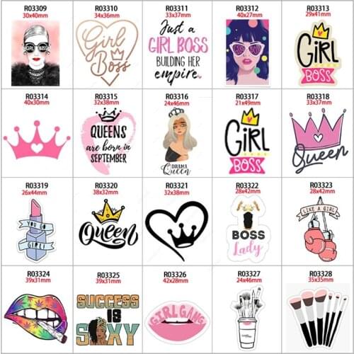 Acrylic Queen Girl Fashion Planar Resin Printed for DIY Crafts Supplies Arts Phone Shell Decor Material R0330 R0331 R0332