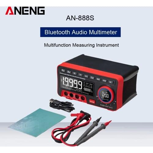 ANENG AN-888S Desktop Bluetooth Audio Digital Multimeter Multifunction Measuring Instrument Voltage Current Resistance Tester