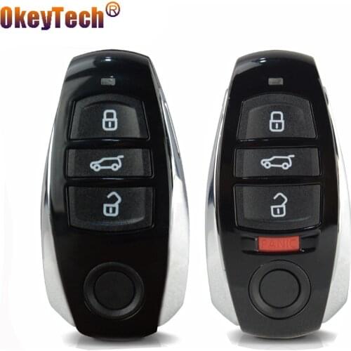 OkeyTech FSK315/433Mhz PCF7945AHITAG PCF7945Chip 3 4 Button Smart Remote Car Key For V W T-ouareg 2011-2014 Emergency Small Key
