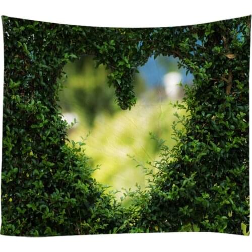 Loving Heart Landscape Wall Hanging Cloth Bed Spread Beach Towel Table Cloth YogaMat House Decoration Natural Landscape Tapestry