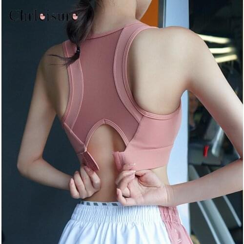 Fashion Fitness Women Bralette Sexy Mesh Push Up Bra Adjusted Three Hook-and-eye Crop Top Workout Bras For Women