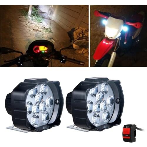 Motorcycle 15W LED Headlight E-bike Scooters Spot Lights Auto Headlamp Car Fog DRL External Auxiliary Lightings